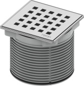 Декоративная решетка TECEdrainpoint S "quadratum", 100 мм, в стальной рамке, с монтажным элементом