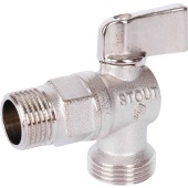 STOUT Кран шаровой угловой для бытовой техники 1/2" х 3/4"