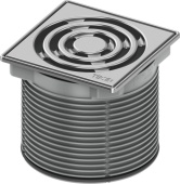 Декоративная решетка TECEdrainpoint S, 100 мм, в стальной рамке, с монтажным элементом