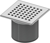 Декоративная решетка TECEdrainpoint S "quadratum", 150 мм, в стальной рамке, с монтажным элементом