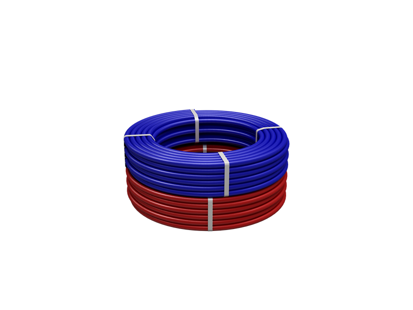 Труба Royal Thermo гофрированная 20 мм (для труб d16 Pex), синяя (бухта 100 м)