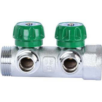 STOUT SMB-6849-011202 STOUT Коллектор регулирующий 1", 2 отвода 1/2" плоское уплотнение