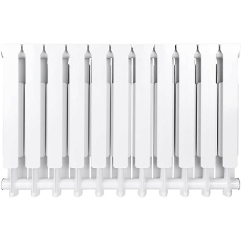 STOUT Bravo 500 11 секций радиатор алюминиевый боковое подключение RAL9010