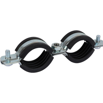 STOUT SAC-0020-Комплекты SAC-0020-200001 STOUT Двойной хомут для труб, комплект: хомут+шпилька шуруп +дюбель пластиковый 1"(32-35)