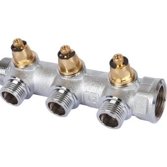 STOUT SMB-6849-341203 STOUT Коллектор регулирующий 3/4", 3 отвода 1/2" плоское уплотнение