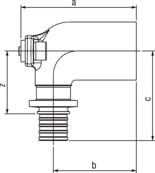 Угольник настенный Rehau Rautitan с внутр резьбой 16-Rp1/2 RX длинный патрубок