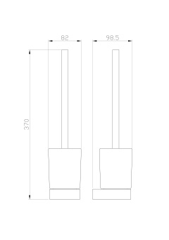 Туалетный ершик в комплекте WONZON & WOGHAND LOTTE, Брашированное золото (WW-8329-BG)