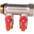STOUT SMB 6210 341202 STOUT Коллектор с шаровыми кранами 3/4", 2 отвода 1/2" (красные ручки)