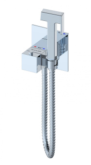 Смеситель с гигиеническим душем и термостатом, встраиваемая WONZON & WOGHAND, Хром (WW-88829910-CR)
