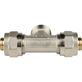 STOUT Тройник-переходник с наружной резьбой 3/4"х20 для металлопластиковых труб винтовой