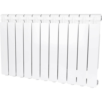 STOUT Bravo 500 11 секций радиатор алюминиевый боковое подключение RAL9010