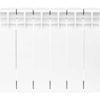 STOUT Space 350 6 секций радиатор биметаллический боковое подключение RAL9016