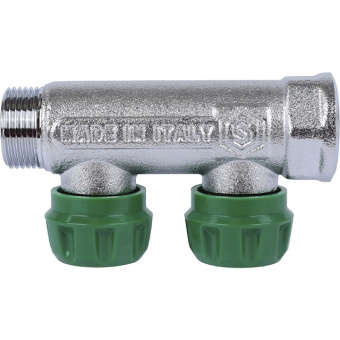 STOUT SMB-6850-343402 STOUT Коллектор регулирующий 3/4", 2 отвода 3/4"ЕК