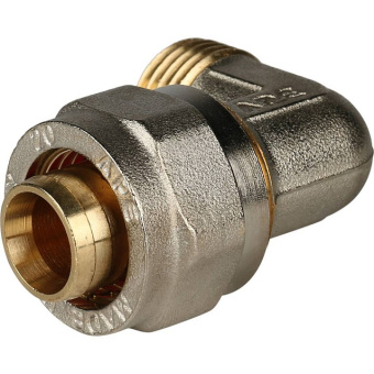 STOUT Угольник-переходник с наружной резьбой 1/2"х20 для металлопластиковых труб винтовой