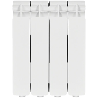 STOUT Bravo 350 4 секции радиатор алюминиевый боковое подключение RAL9010