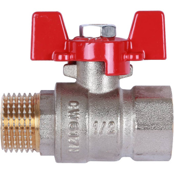 ROMMER Шаровой кран 1/2" ВН/НР, ручка бабочка