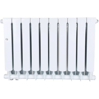 STOUT Space 500 10 секций радиатор биметаллический нижнее правое подключение RAL9016