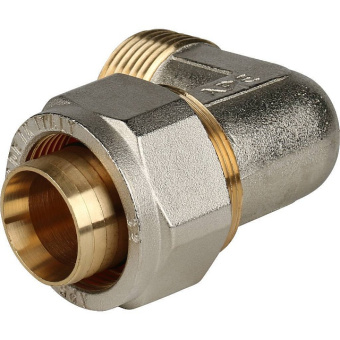 STOUT Угольник-переходник с наружной резьбой 1"x32 для металлопластиковых труб винтовой