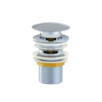 Донный клапан для раковины с переливом WONZON & WOGHAND, Хром (WW-88SS01-CR)