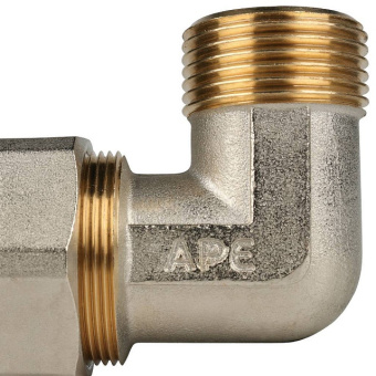 STOUT Угольник-переходник с наружной резьбой 1"x32 для металлопластиковых труб винтовой