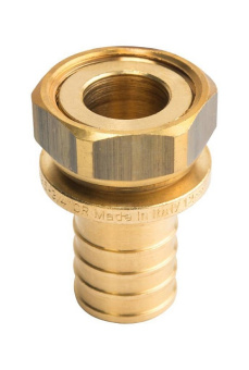 STOUT Переходник с накидной гайкой 16xG 3/4" для труб из сшитого полиэтилена аксиальный