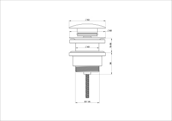 Донный клапан для раковины WONZON & WOGHAND, Хром (WW-88SS07-CR)