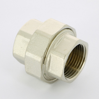 Разъемное соединение ВВ с плоской прокладкой UNI-FITT 1" никелированное