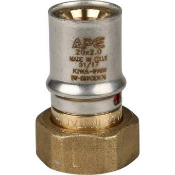 STOUT Переходник с накидной гайкой 3/4"х20 для металлопластиковых труб прессовой