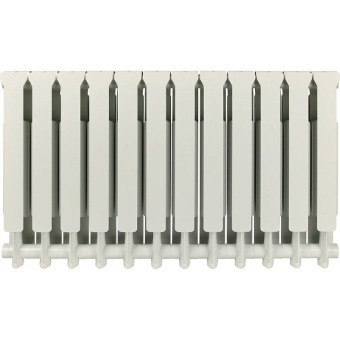 STOUT Bravo 500 12 секций радиатор алюминиевый боковое подключение RAL9010