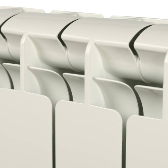 STOUT Bravo 500 12 секций радиатор алюминиевый боковое подключение RAL9010