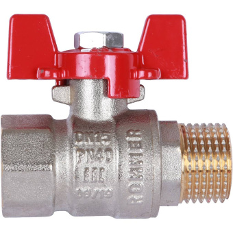 ROMMER Шаровой кран 1/2" ВН/НР, ручка бабочка