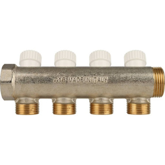 STOUT Коллектор распределительный 1", 4 отвода 3/4"ЕК