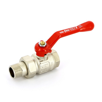 Кран шаровой НВ 1/2" UNI-FITT полнопроходной рычаг с разъемным соединением