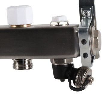 Коллектор без расходомеров, с клапаном, сливом, 8 выходов