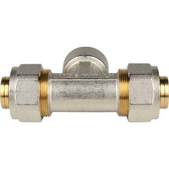 STOUT Тройник-переходник с внутренней резьбой 1"x32 для металлопластиковых труб винтовой