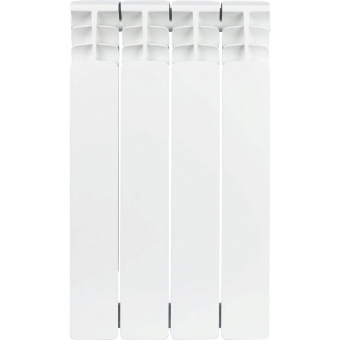 STOUT Space 500 4 секции радиатор биметаллический боковое подключение RAL9016