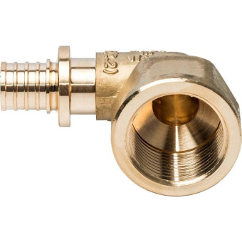 STOUT Угольник-переходник с внутренней резьбой 16xG 3/4" для труб из сшитого полиэтилена аксиальный