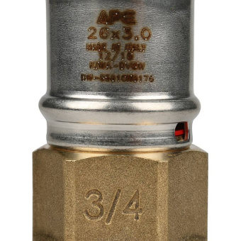 STOUT Переходник с внутренней резьбой 3/4"х26 для металлопластиковых труб прессовой