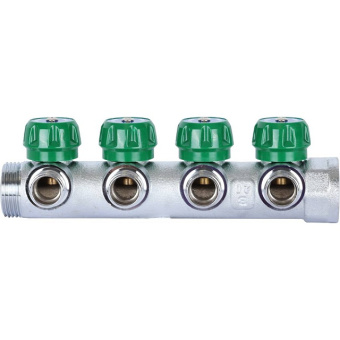 STOUT SMB-6850-011204 STOUT Коллектор регулирующий 1", 4 отвода 1/2"