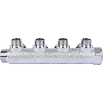 STOUT SMB-6849-341204 STOUT Коллектор регулирующий 3/4", 4 отвода 1/2" плоское уплотнение