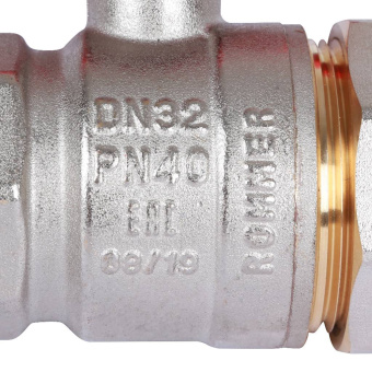 ROMMER Шаровой кран с американкой 1 1/4" ВН/НР, ручка бабочка