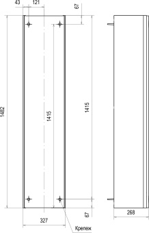 Шкаф-пенал STWORKI Ноттвиль 150 белый