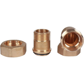 STOUT Разъемное угловое соединение "американка" ВН, уплотнение под гайкой o-ring кольцо 1/2"