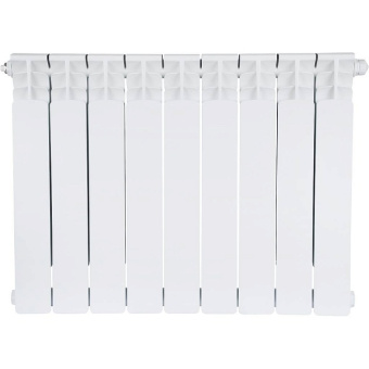 STOUT Space 500 9 секций радиатор биметаллический нижнее правое подключение RAL9016