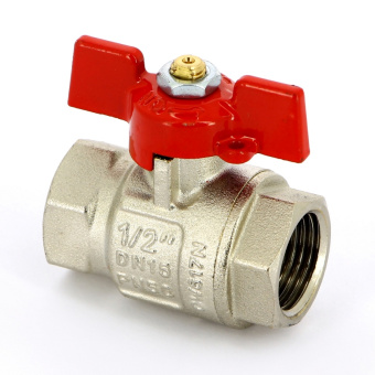 Кран шаровой ВВ 1/2" UNI-FITT полнопроходной бабочка
