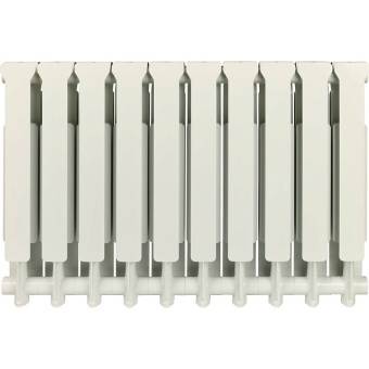 STOUT Bravo 500 10 секций радиатор алюминиевый боковое подключение RAL9010