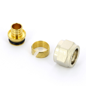 Соединитель обжим-В Uni-Fitt 16 (2.0) х 1/2" конусный, для полиэтиленовых труб