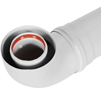 ROMMER RCA-6010-240900 Комплект дымохода СТАНДАРТ 60/100 - 900мм (Bosch, Buderus, Navien S/C/E, Baxi ECO Nova/Classic, Baltur, Fondital ) в комплекте фланец