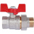 ROMMER Шаровой кран с американкой 3/4" ВН/НР, ручка бабочка