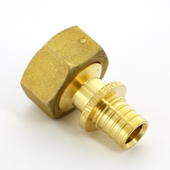 Муфта аксиальная-В 16 x 3/4" с накидной гайкой, плоской прокладкой